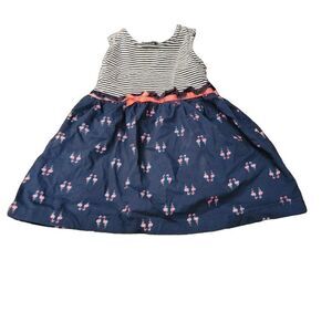 Just One You by Carter's Babys Blue Pink Sleeveless Flaming Dress Size 9M